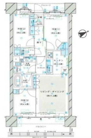 ＲＣ造は、鉄筋とコンクリートを一体化させた構造材を柱や梁などに用いる構造です。耐震性や耐久性にすぐれています。