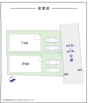 区画図です。1号棟