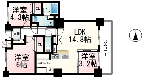【ファーストタワー大津MARYの間取り】
