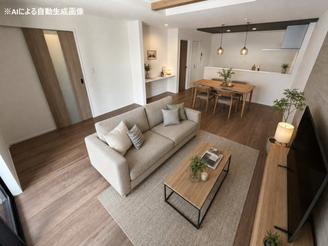 ※家具はCGです　キッチン横のパントリーをはじめ各所に収納充実！家事動線や生活動線に優れた配置です♪