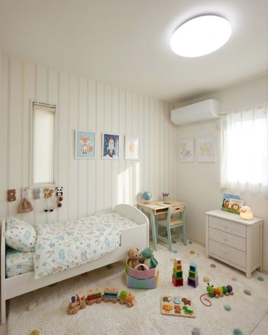 子ども部屋に好適なお部屋。内装が明るい色なのでお好みのお部屋にできます。※画像はイメージです。