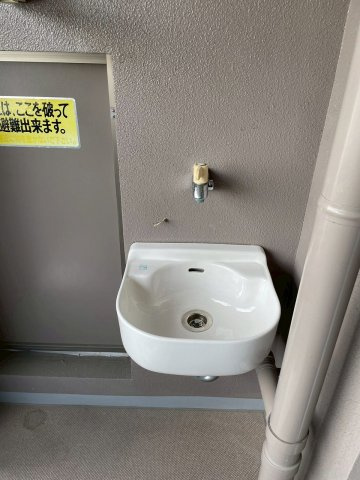 バルコニーにはシンクが付いています