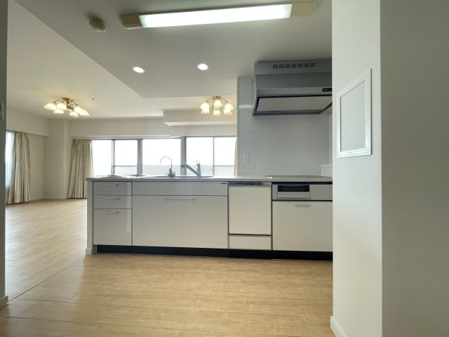 キッチン裏にも扉があり家事もはかどります