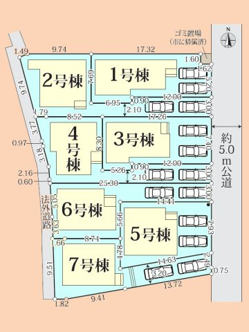 7号棟の区画図になります。