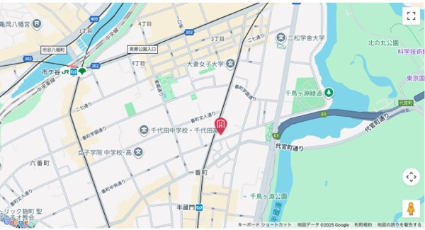  仲介手数料無料 シエルトーレ三番町(三番町の高台に立地　1階に交番併設）の地図