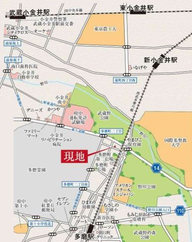 多磨町2-29-13付近
