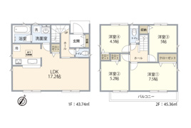 新築/清瀬市竹丘1丁目の間取り