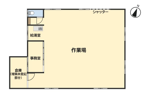 【相模原市緑区若柳　売倉庫・工場・事務所の間取り】