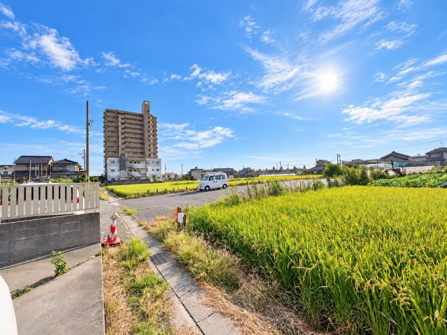 周辺は田畑が広がるのどかな住環境