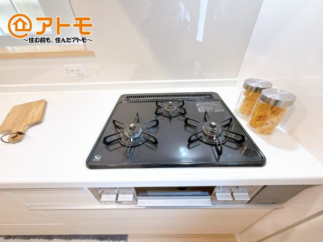 3口コンロは使い勝手がよくお料理も楽しくなりそうです♪