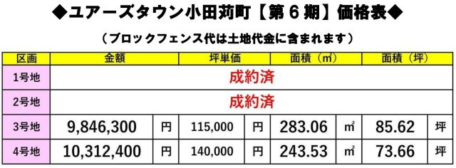 価格表