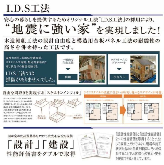 I.D.S工法により地震に強い家を実現しました！