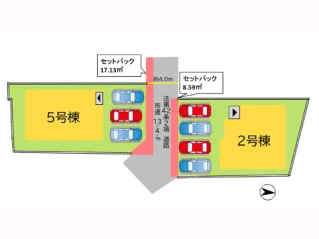 全2区画の販売です。2号棟をご参照ください。　