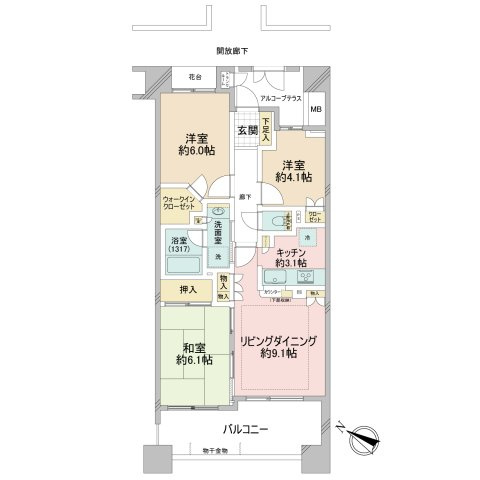 専有面積65.06平米の3LDK