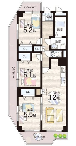 間取り：328000643189