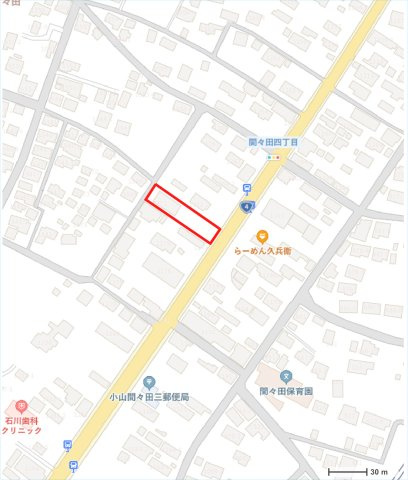 東と西の二面が道路に面しております