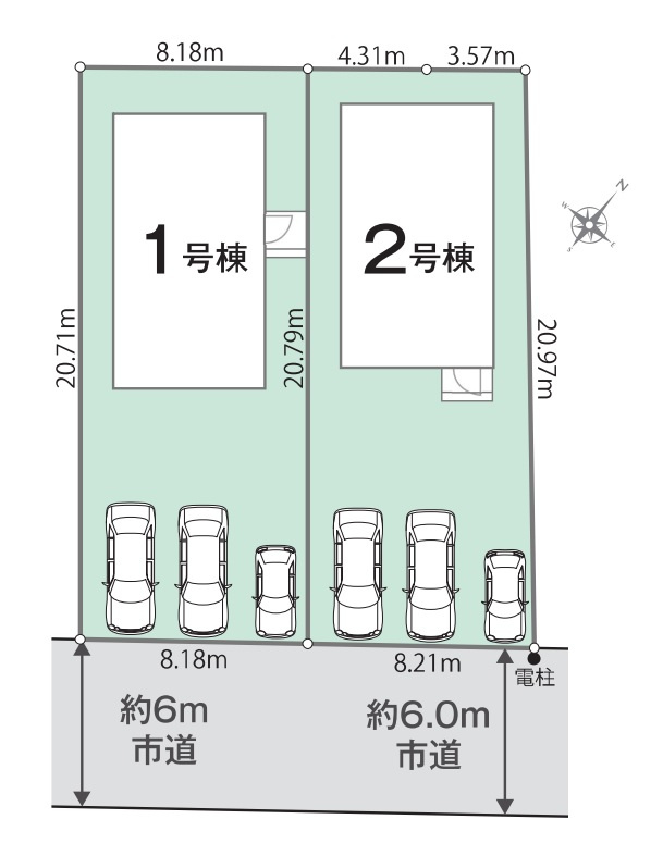 区画図です。1号棟