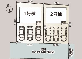 区画図です。ご参照ください。