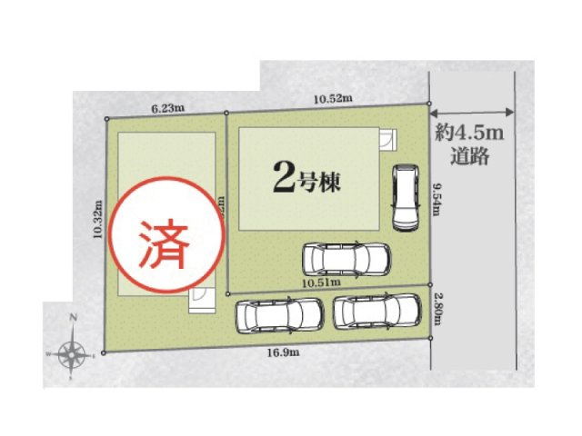 スーパーや小学校などが近く、生活に便利な環境が整っております。　※図面を基に作成しています。現況と異なる場合は現況を優先いたします。　