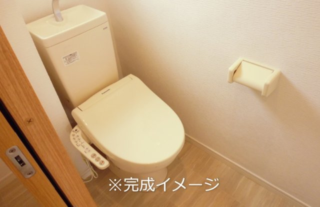 完成イメージ図　トイレには快適な温水洗浄機能付