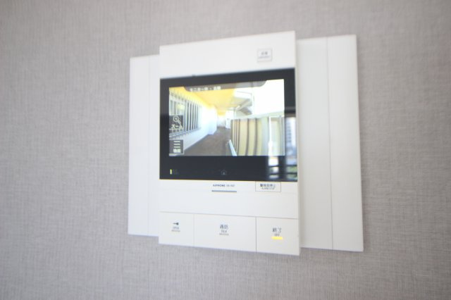 画面が大きく見やすいカラーTVモニターホンが設置されています