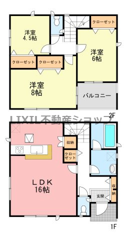 【間取り図】2号棟　間取り図です。