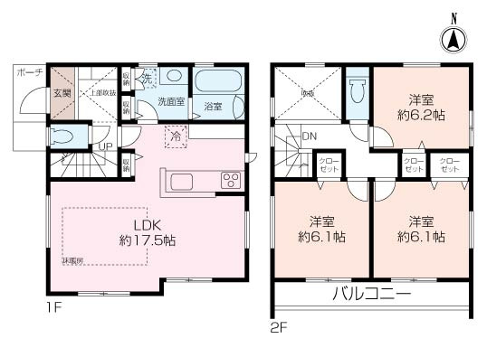 2号棟：1F45.13？・2F39.33？・建物面積84.46？　建物価格1、980万円（税込）