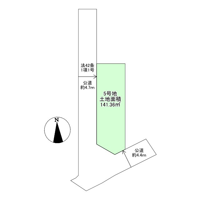 5号地：土地面積141.36？、価格3390万円