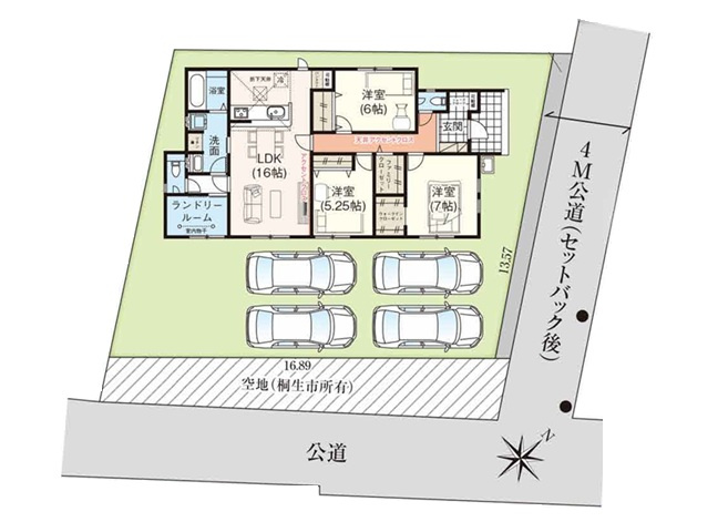 1区画のみの物件です。土地約68坪。