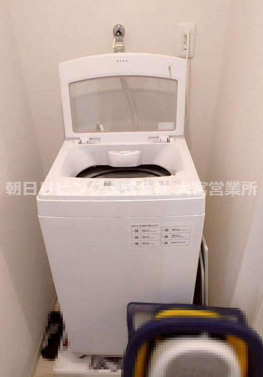 防水パン付の洗濯機置場