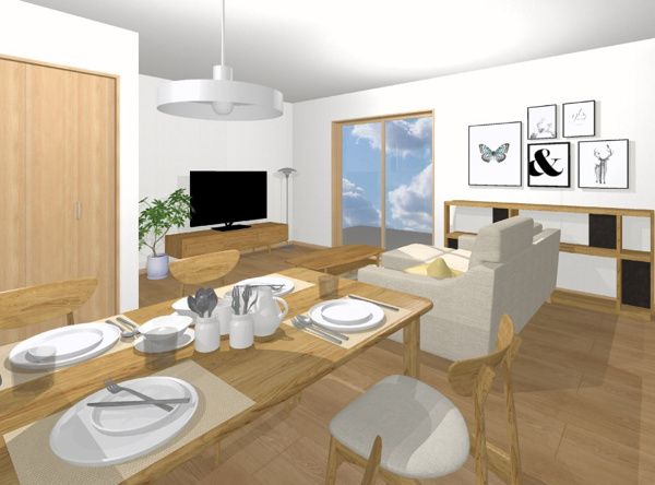 【上葛原二丁目のリビングダイニング】