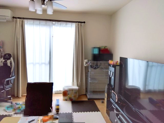 広々リビングなので大きなテレビも設置に困りません。