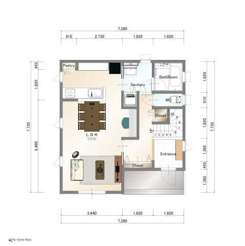 【足原一丁目（2期）の外観パース】