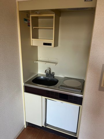 ミニキッチン　1Ｈ1口クッキングヒーター　ミニ冷蔵庫