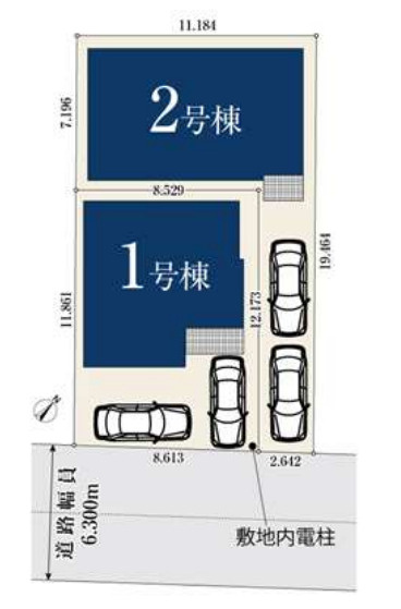 2号棟　LDK約22帖で開放感ある吹抜けリビング！床下収納2ヵ所・ウォークインクローゼットがあり収納豊富です！全室6帖以上ありどのお部屋もゆっくり過ごせます♪カースペース2台可能(車種による)