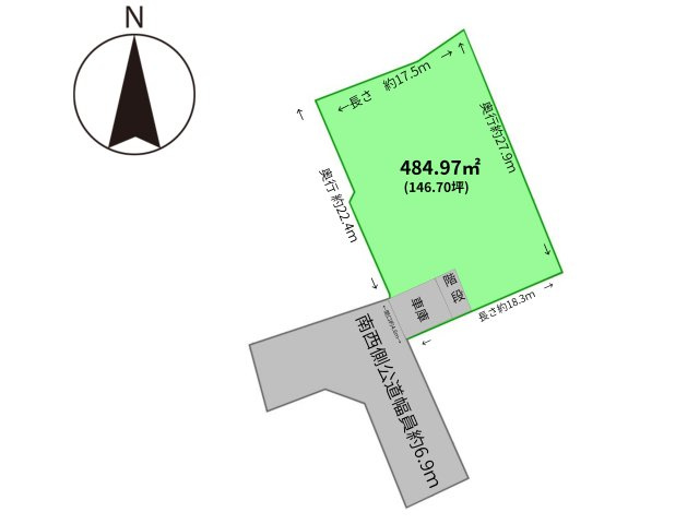 約484.97？（約146.70坪）のゆとりある敷地です。広さを活かして平屋住宅や二世帯住宅、広い庭付き住宅など、多彩な建築プランをご検討いただけます。ゆとりある敷地ならではの暮らしを実現できる土地。