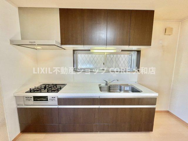 沢山の調理器具や調味料が収納でき、大きな流しもついてます　毎日のお料理が楽しみです♪