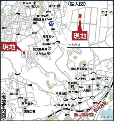 現地案内図です。