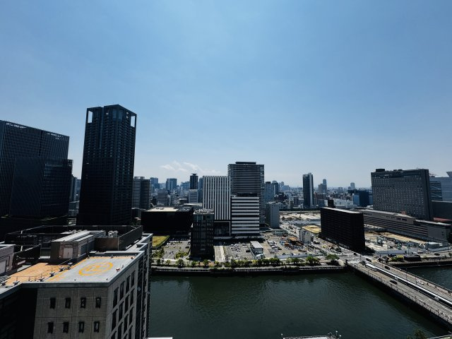 【物件からの眺望】22階南向き堂島川ビューで眺望良好です☆