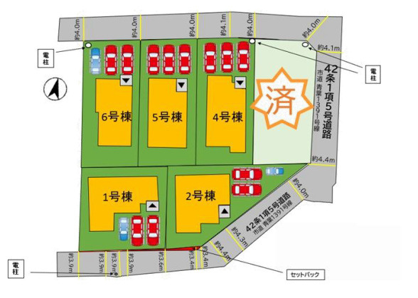 区画図です。6号棟