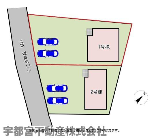 【区画図】1号棟　◇並列2台駐車可能♪並列駐車により、お車の出し入れもスムーズに行えます！朝や夜の入れ替え作業がないのは時間の節約にも繋がりますね♪