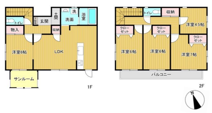 ■間取り図｜敷地面積：264.92？（約80.13坪）建物面積：114.27？（約34.56坪）