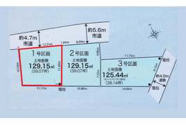 稲城市押立　売地の間取り